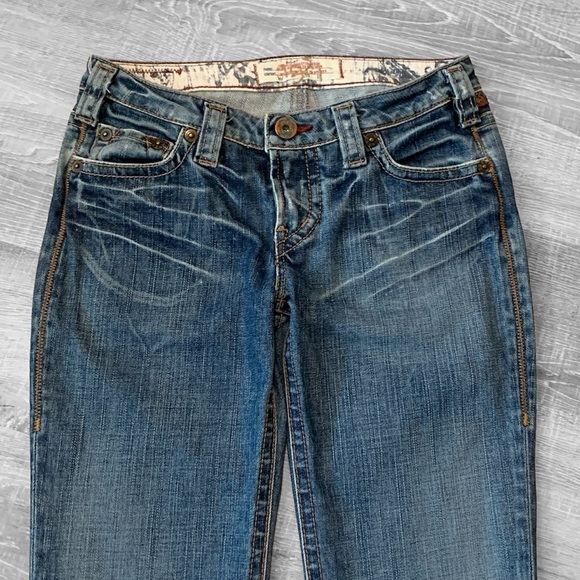 1921 Women's Slim Boot Jeans Flap Pockets Western Glove Works Size 27 - Picture 2 of 9